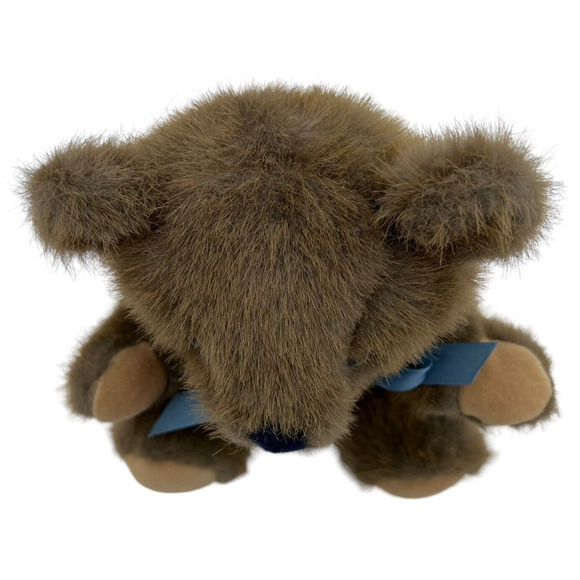 Dakin Vintage Brown Teddy Bear 1988 Plush Stuffed Animal Jointed Blue Bow Clean - Picture 8 of 13